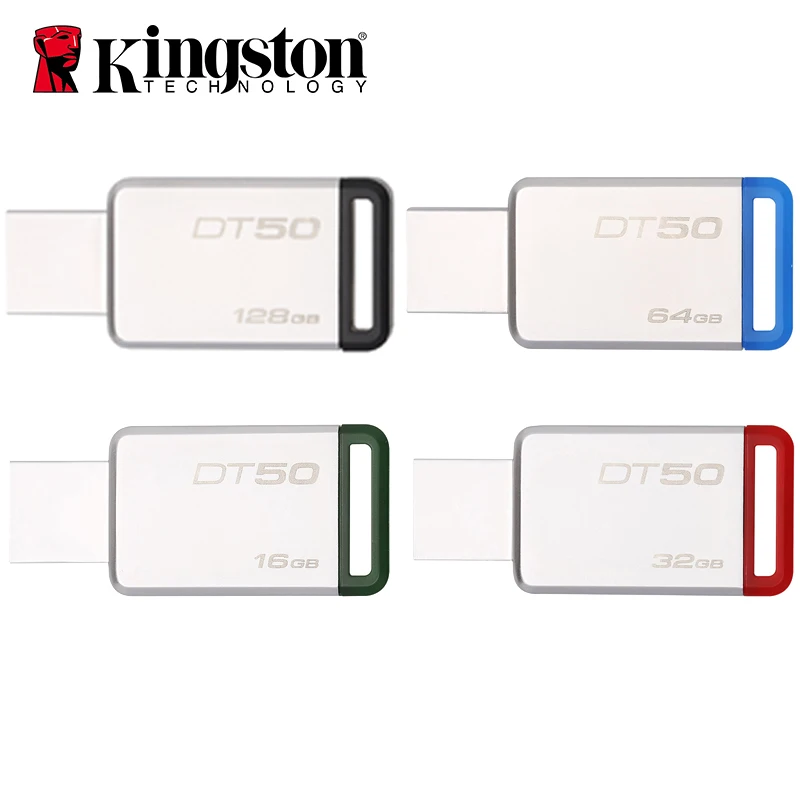 USB флеш накопитель Kingston 8 ГБ 16 32 64 128 3 1 металлический cle 0 память U диск|u disk|kingston