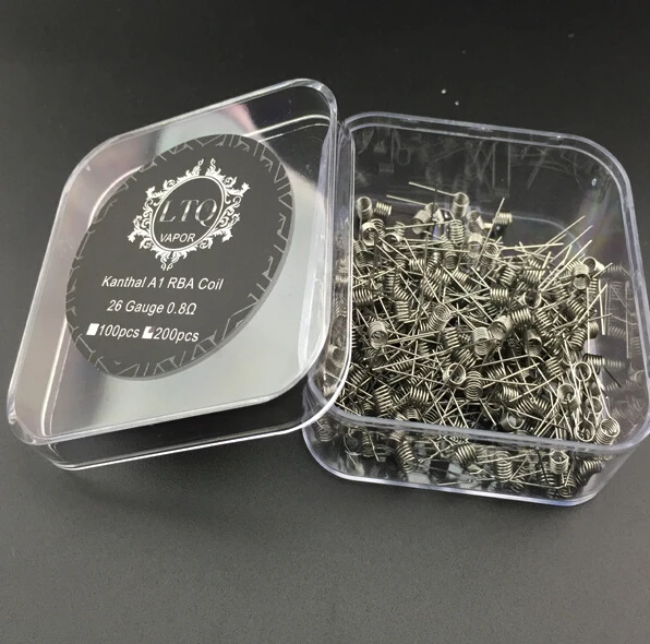 Leiqidudu 200 шт. готовые катушки 22 24 26 28 rda катушка атомайзера wick wire RDA RBA RTA испаритель vs