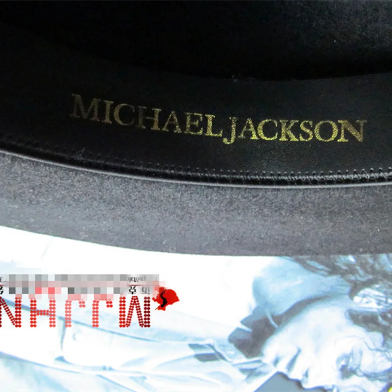 MJ Майкл Джексон Билли джинсы с именем черная фетровая шерстяная шляпа Трилби