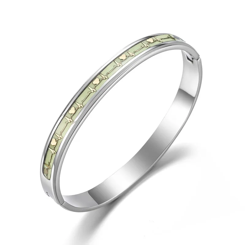 Светящийся браслет из нержавеющей стали ювелирные изделия и аксессуары модные