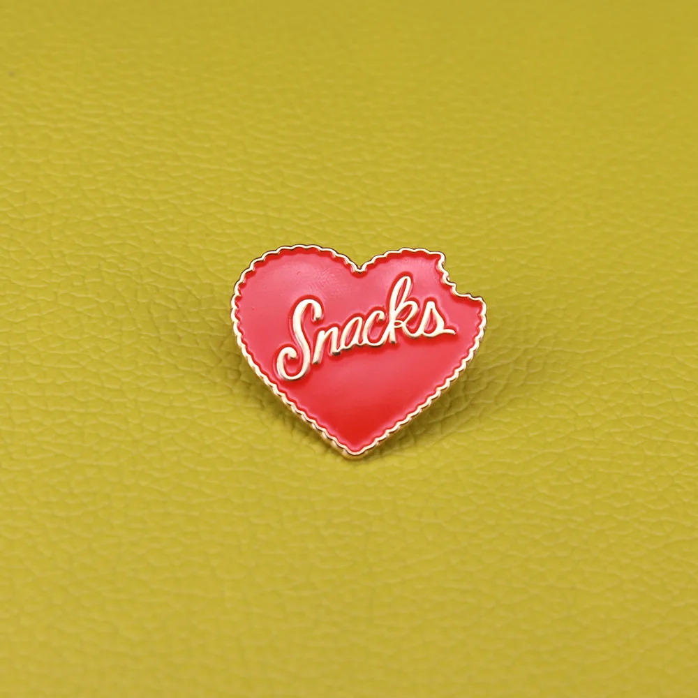 

Heart snacks enamel pin food brooch girls jewelry gifts for women