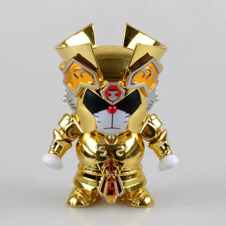 HKXZM аниме Рисунок 10 см Catoon Doraemon DoraCat Gemini Saint Seiya Миф Ткань Золото Ex ПВХ фигурка