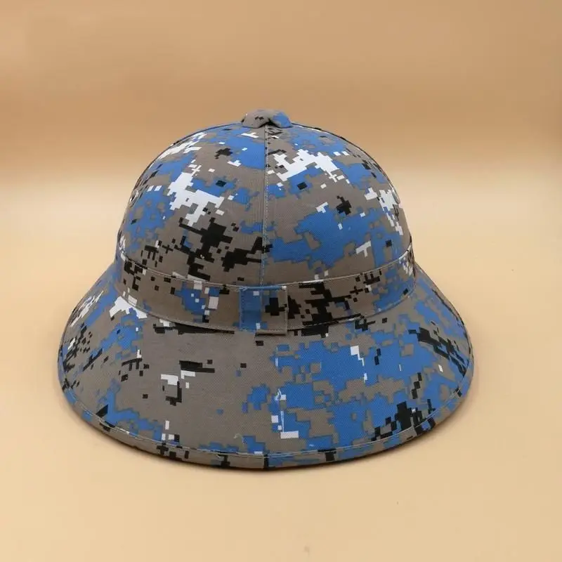 Вьетнамская военная шапка NVA VIETCONG VC PITH HELMET JUNGLE EXPLORER CAP Marpat color с значком мировой