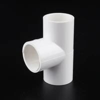 25pcs 25mm tee pvc fittings 3 way connector plastic tube straight tee pipe joint for water supply irrigation aquarium circulatio