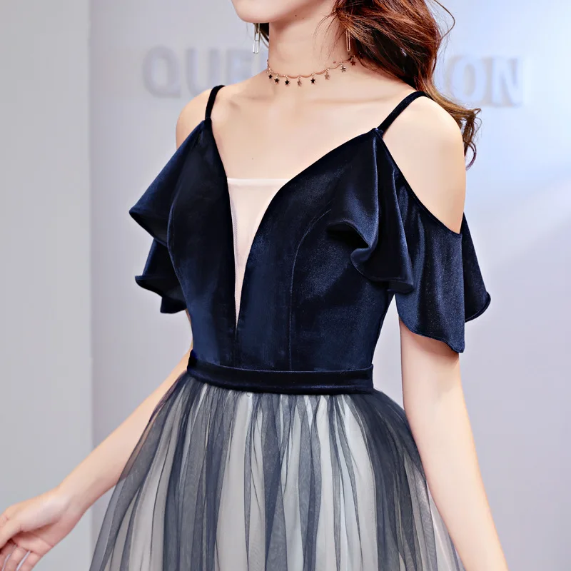 Новинка 2019 элегантное платье феи на бретельках с v-образным вырезом и открытой