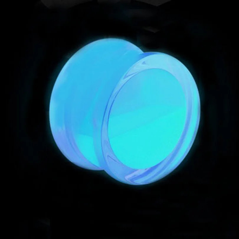 2 шт. светящиеся в темноте жидкие затычки для ушей и тоннели плоти растягиватели