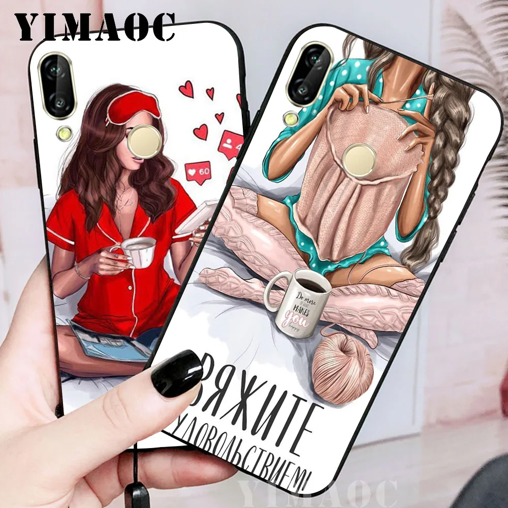 YIMAOC мягкий чехол для девочек и кошек huawei Y5 Y6 Y7 Prime Y9 mate 10 20 Lite Pro Nova 2i 3 3i 4 |