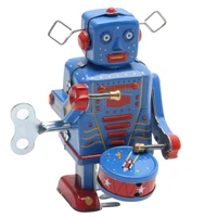 new retro clockwork wind up metal walking robot toy vintage collectible kids gift