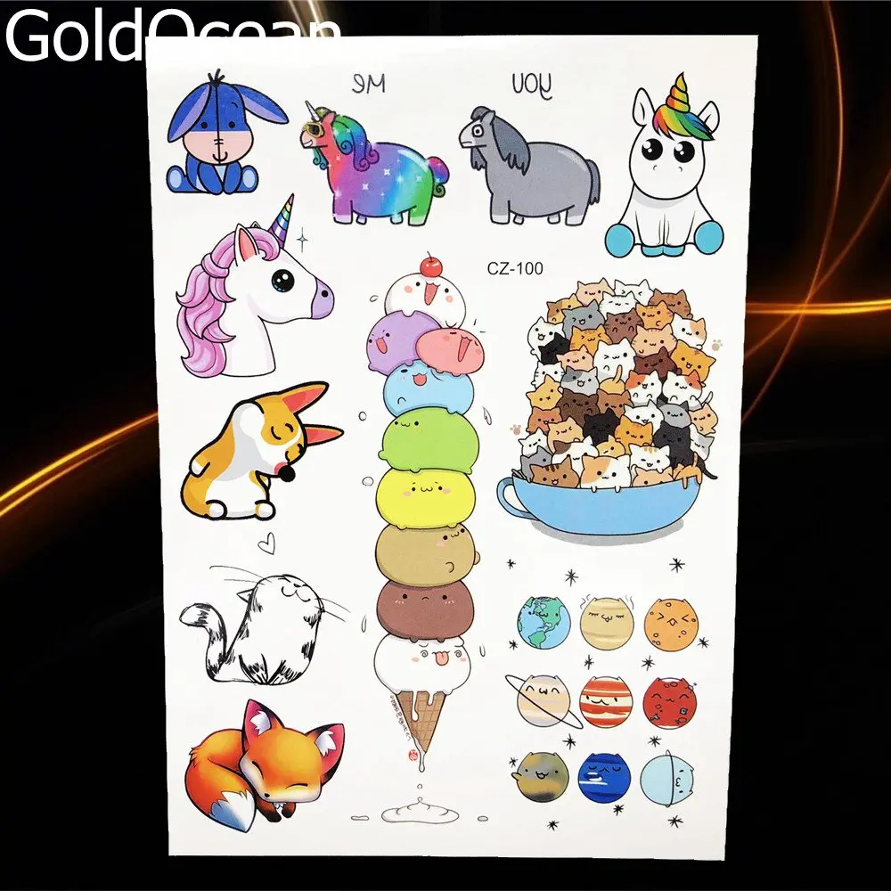 HCZ100 GoldOcean, мужские, крутые, треугольные, лунные, тату, наклейки для женщин, на руку, искусство, временная татуировка геометрической формы, сосна, роза, цветок, поддельные тату, планета - Цвет: HCZ100