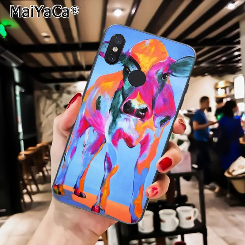 MaiYaCa милый мультяшный чехол для телефона с животными коровами Xiaomi Redmi8 4X 6A S2 7A 5A Redmi