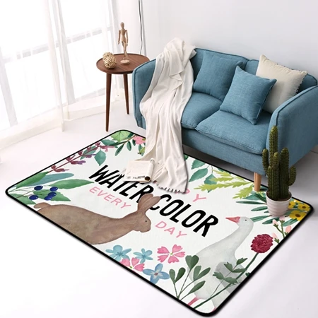 Carpet10 Тропические зеленые листья кактус большой ковер современный стиль коврик для спальни гостиной ковер водопоглощающий меховой коврик - Цвет: Carpet10