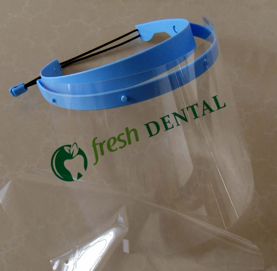 

2 SETS Dental Face Shield Mask Protection Mask Clear Anti-Fog Protective Factory Dental Lab 1 frame 10 visor films SL707
