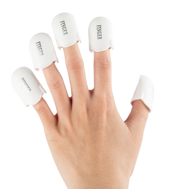 Nail Art Soak Off Finger cap Клип средство для снятия УФ гель-лака Советы Маникюр многоразовые сенсорный экран обертывание инструменты 5 шт/набор Белый пластик