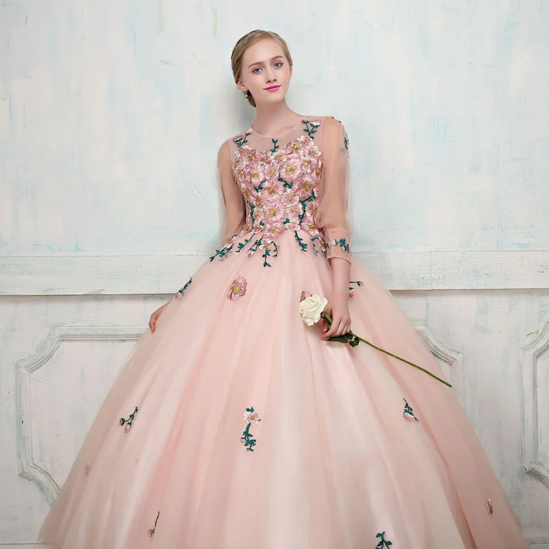 Длинные бальные платья весна 2019 Quinceanera с аппликацией Vestidos De 15 Sixteen милые для