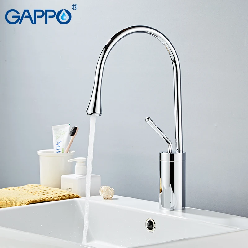 Смесители для умывальника GAPPO черный кран ванной комнаты высокие краны Водопад