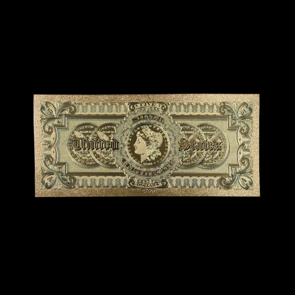 Банкноты из американской золотой фольги 5 долларов ценный коллекционный сувенир