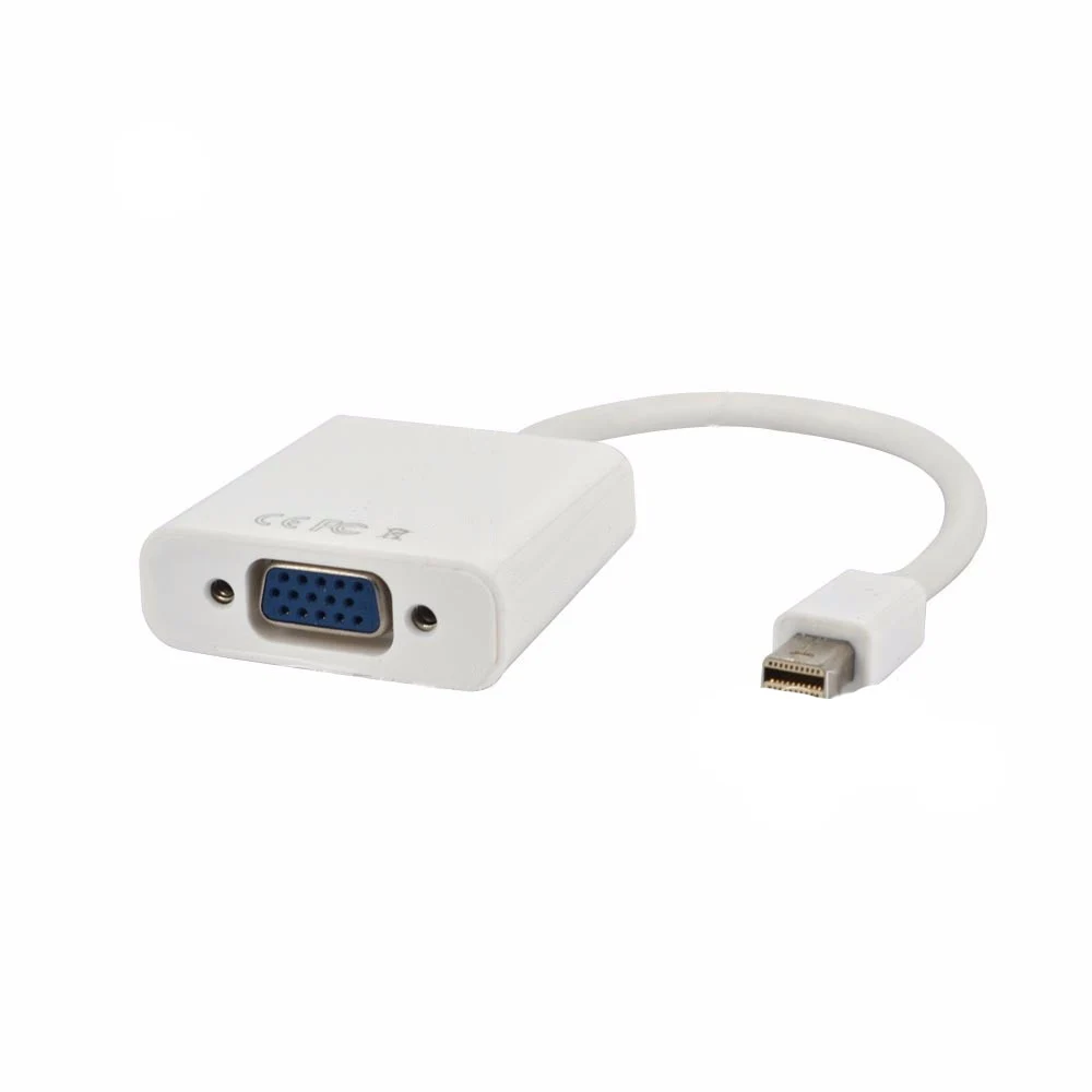 Мини DP к VGA Кабель адаптер Mini Displayport Thunderbolt D Sub конвертер 1080P кабели для Macbook Pro Air iMac