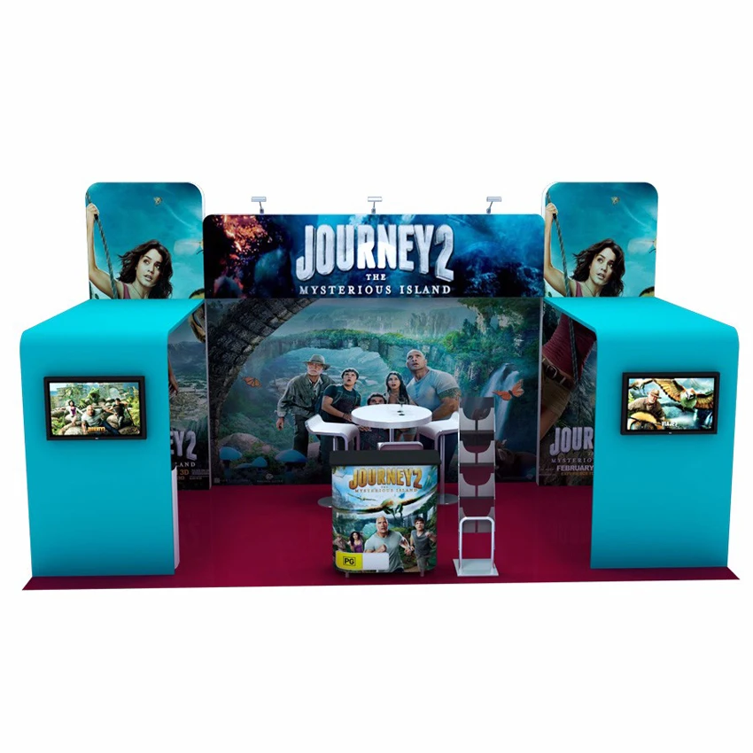 20-футовый портативный стенд для выставки на ткани с ТВ-креплением | Дом и сад