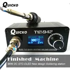 Паяльная станция QUICKO MINI T12 с OLED-дисплеем, электронный сварочный Утюг 2018, версия постоянного тока, портативный цифровой T12-942