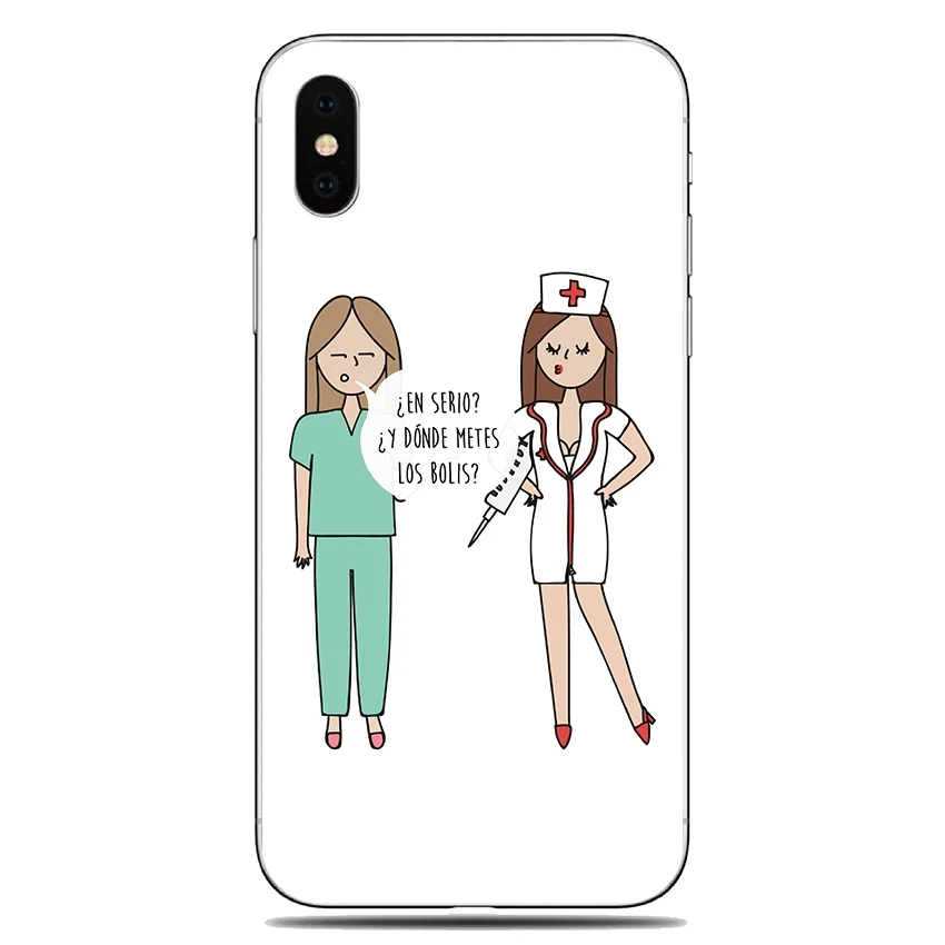 Чехол для BQ Aquaris X2 X pro U2 lite C V VS PLUS мягкие Мультяшные из ТПУ медицинские медсестры доктор печать защитный силиконовый чехол s Coque - Цвет: 11