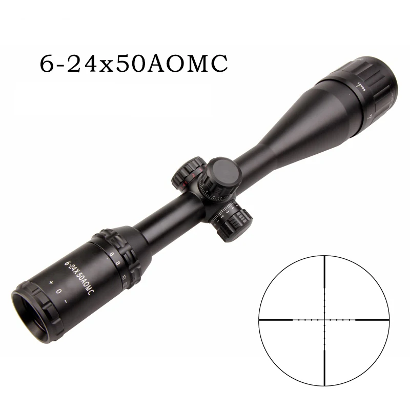 Горячий оптический прицел 6-24X50 прицел оптика прицел охота для Chasse Aim прицел пистолет Caza аксессуар