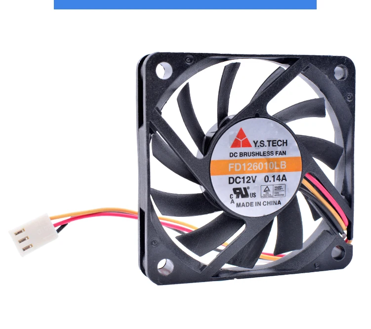 Охлаждающая революция FD126010LB 6 см 60 мм 6010 12 В 0.14A шарикоподшипник компьютерный процессор 3pin тихий вентилятор охлаждения