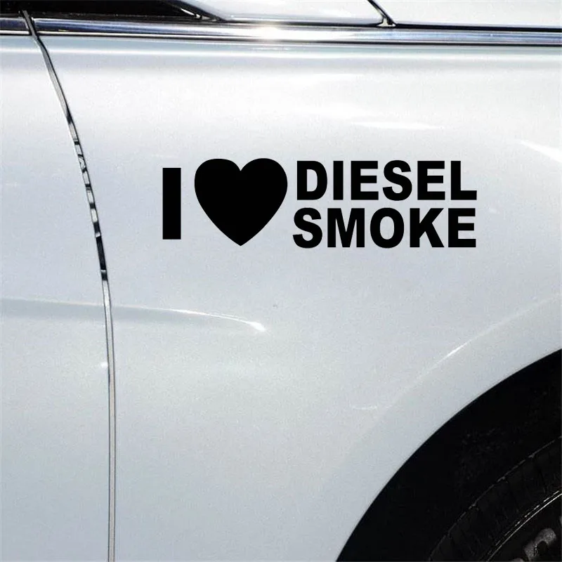 YJZT 15 см * 4 I LOVE DIESEL SMOKE Turbo Автомобильная Наклейка Виниловая наклейка сердце черный