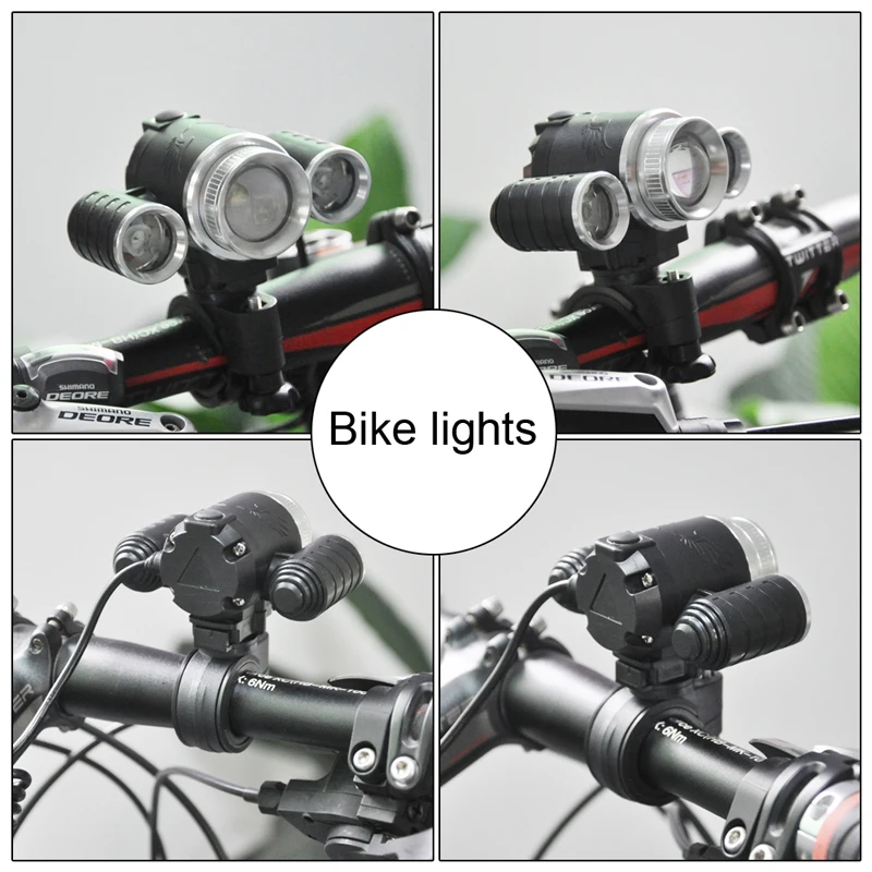BORUiT 3000LM T6+ 2* XPE светодиодный налобный фонарь 4 Режим масштабирования головной светильник Перезаряжаемые налобный фонарь для кемпинга, охоты, флэш-светильник Bicycel светильник