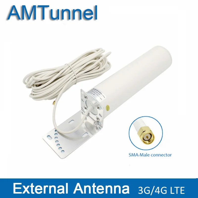 10m SMA male Mimo 4G наружная антенна 2,4 Ghz антенна 3g 4G LTE Антенна 12dBi с N male/SMA male 5 m/10 m для мобильного усилителя сигнала - Цвет: 10m SMA male
