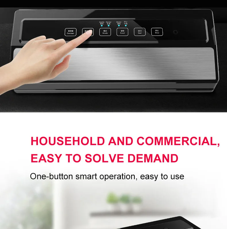 220V 110W Household Food Vacuum Sealer Packaging Machine Film Automatic Sealer Vacuum Packer