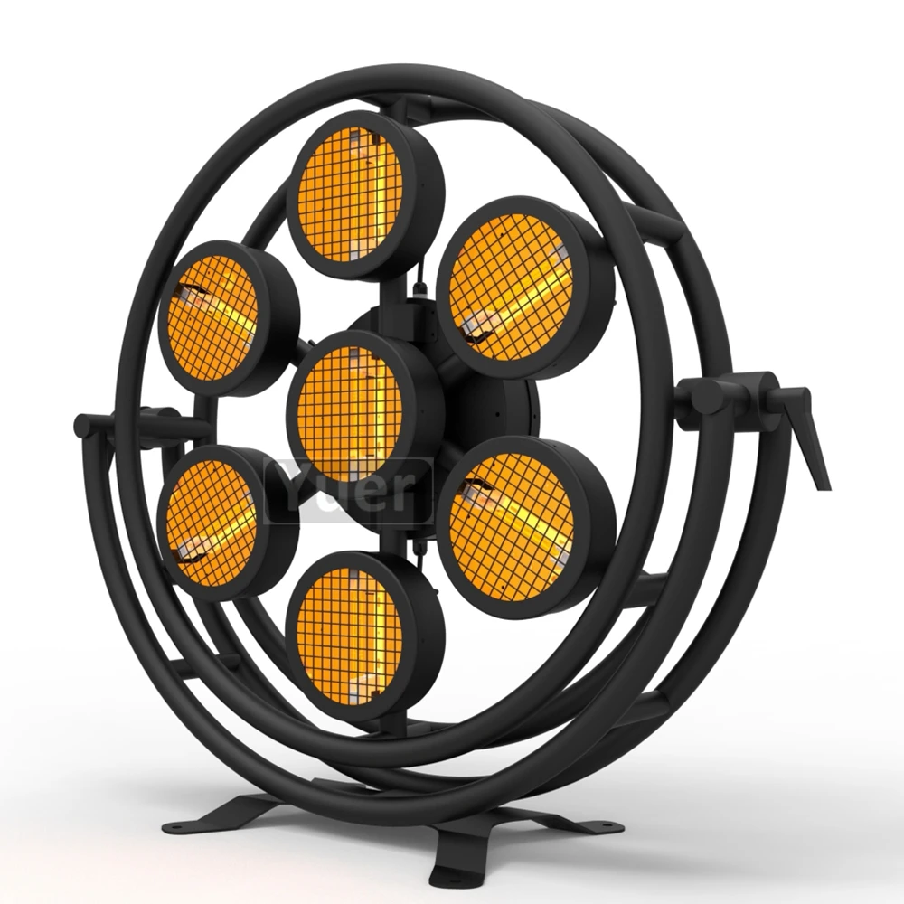 Beste 4 Stks/partij Nieuwe Projector Dj Stage Light Hexagon/Ronde 7X300W Halogeen Retro Flitslicht Muziek Magic Effect Disco Dj Party Lamp