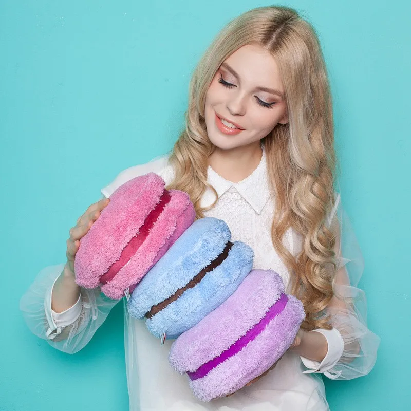 Симпатичные 22 см торты десерты Macarons Подушки Детские /круглые декоративные Малый Подушки бамбуковый уголь мешок внутри