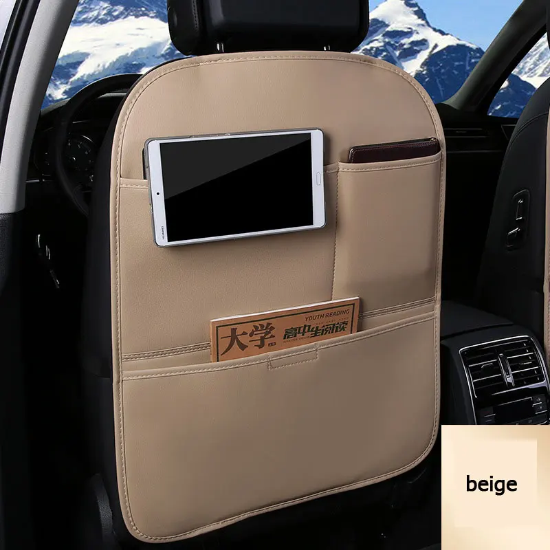beige 1 шт. заднее сиденье автомобиля ПУ кожаный протектор пыленепроницаемый для детей/детский коврик защита от грязи водонепроницаемый чехол для сиденья автомобиля - Название цвета: beige