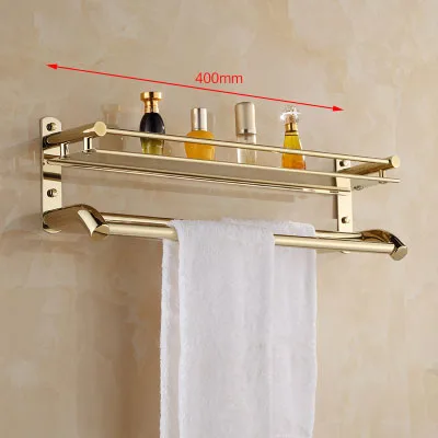 bathroom towel shelf 2 layer gold shower rack layer number bathroom accessories corner storage holder shelves bath hardware set free global shipping