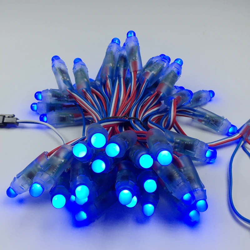 50 шт./лот 12 мм WS2811 2811 IC RGB длиной в Пол, с бусинами Водонепроницаемый DC12V цифровой Full Цвет светодиодная точечная лампа