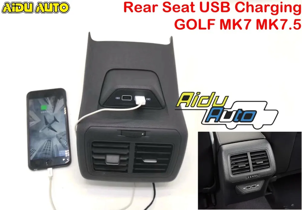 Для заднего сиденья LHD Golf 7 5 MK7 MK7.5 с двойной USB зарядкой|Кабели адаптеры и разъемы| |