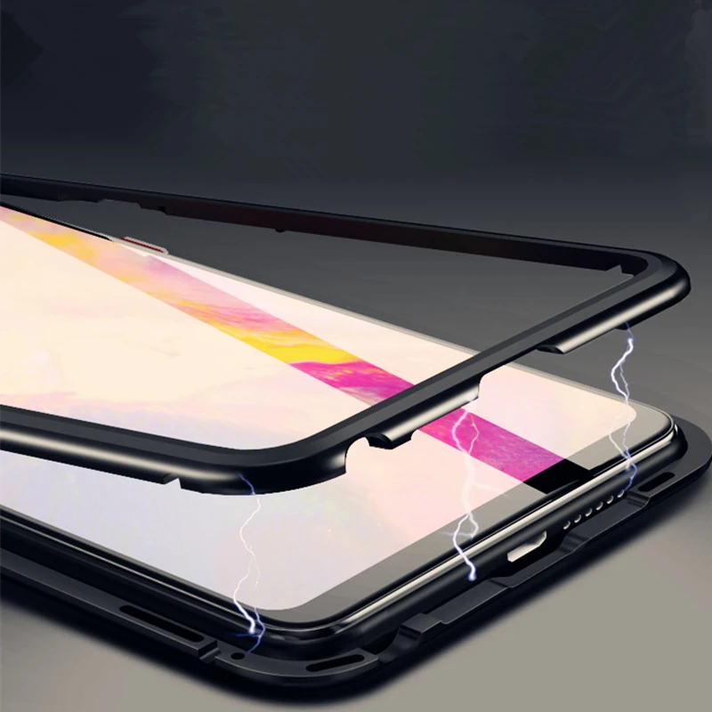 Магнитный стеклянный чехол Mzxtby для телефона Samsung S7 S8 S9 J4 J6 J8 2018 A7 A8 A9 S10 plus C9 C7 pro