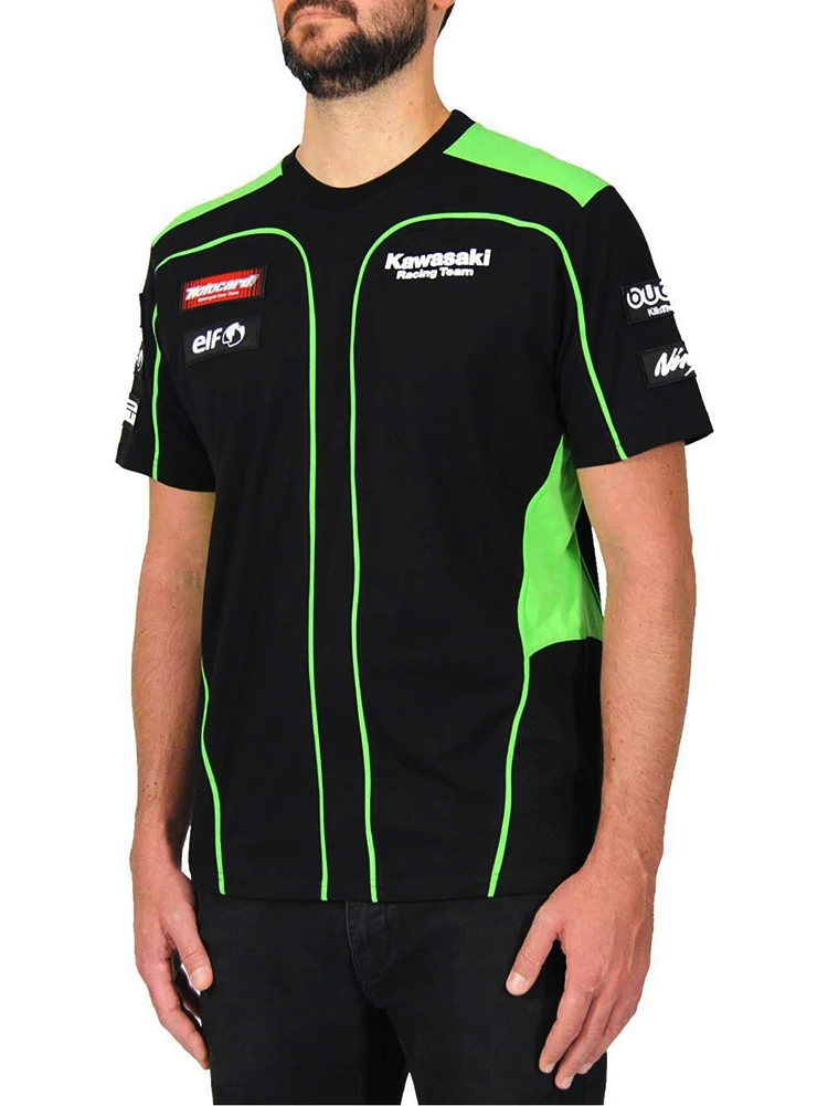 MOTO Kawasaki T-shirt Motorcycle Riding Team Racing Sport Men Classic T shirt | Автомобили и мотоциклы