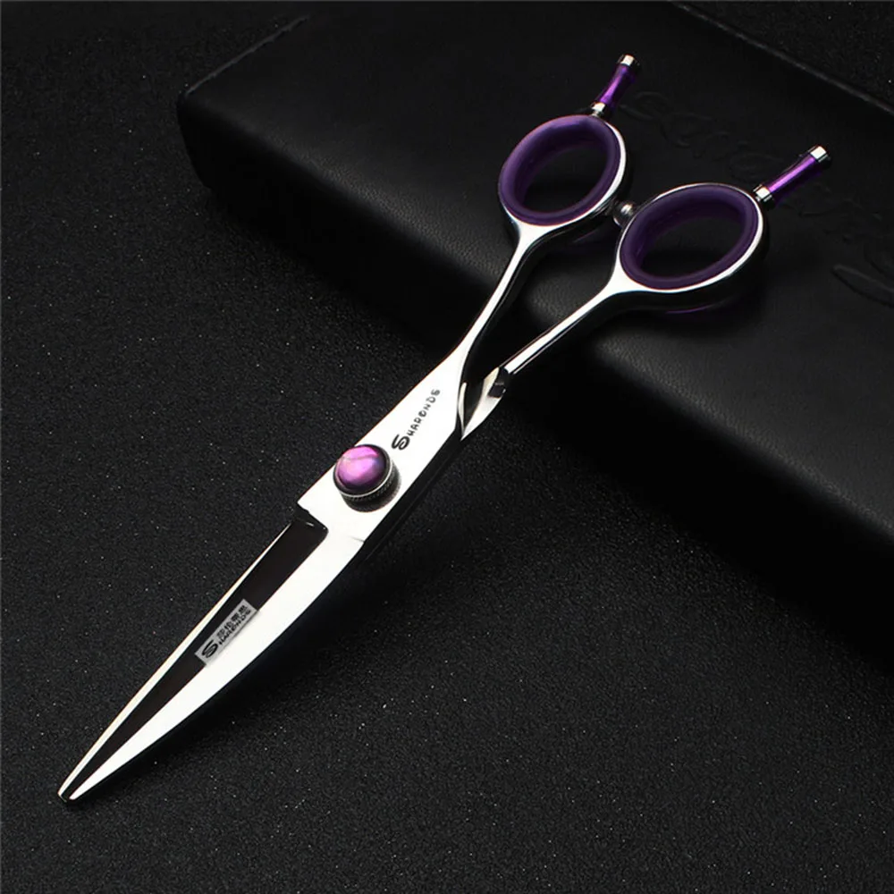 curved scissor Профессиональные Парикмахерские ножницы 6,0 дюймов ножницы-ланцет Япония 440c ножницы для волос из нержавеющей стали парикмахерские ножницы - Цвет: curved scissor