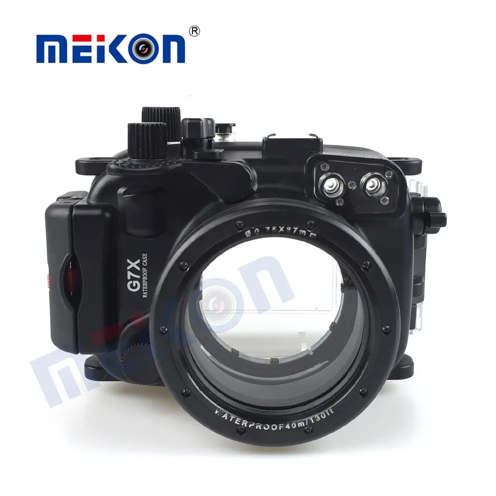 Meikon 40 м/130 футов подводный водонепроницаемый чехол для камеры canon G7X+ 67 мм Круглый купол порт рыбий глаз+ две руки корпус лоток