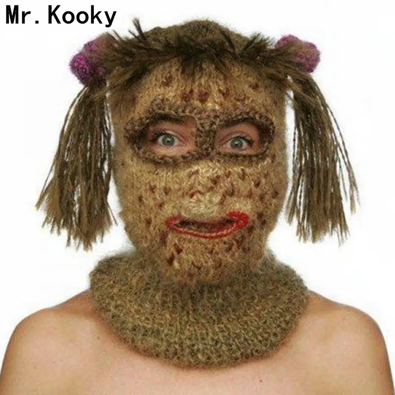 Mr. Kooky вязаная маска бини Мужские Женские шапки забавные вязаные Балаклавы ручной