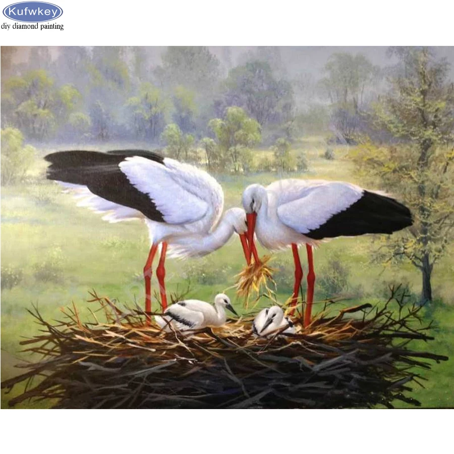

5D Diamond Painting Cross Stitch Bird couple Diamond Embroidery Picture Of Rhinestones Diamond Mosaic Full Square Round Diamond