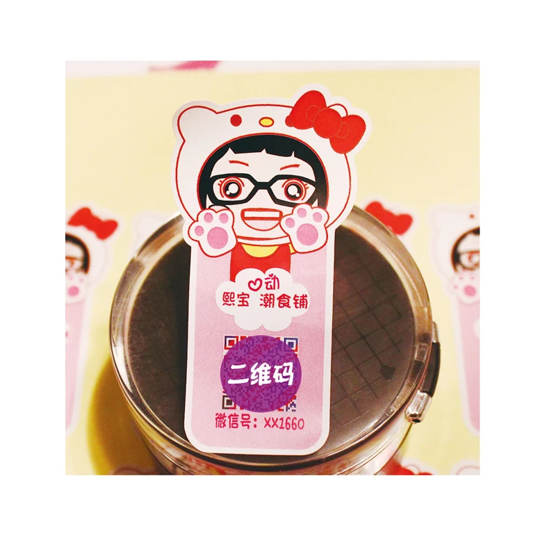

Good quality food packing label, adhesive energy drink sticker Waterproof glossy transparent vinyl glass bottle sticker