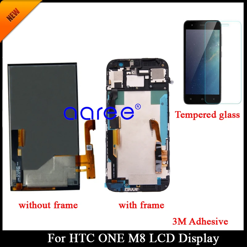 ЖК-дисплей класса AAA для HTC One M8 ЖК-экран с сенсорным дигитайзером в сборе 100%