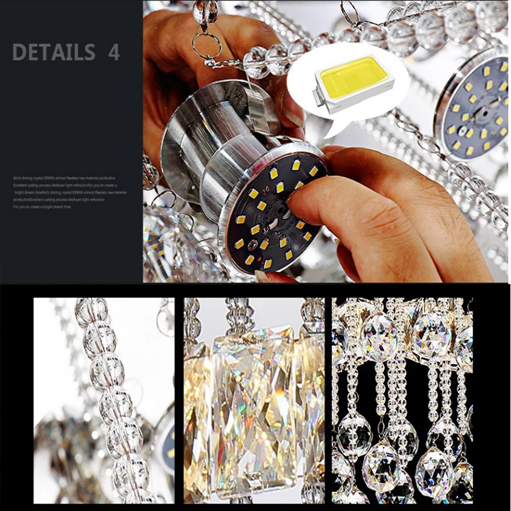 Современная хрустальная люстра K9 с украшением в виде кристаллов Luminaria 110V-220V дома