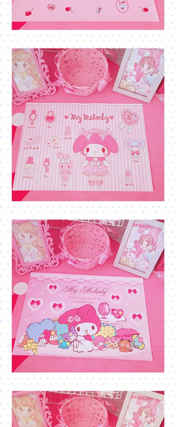 IVYYE розовый My Melody серия модные портативные настольные коврики колодки для хранения ПВХ мультфильм столовые приборы еда Ланч дома для женщин девочек