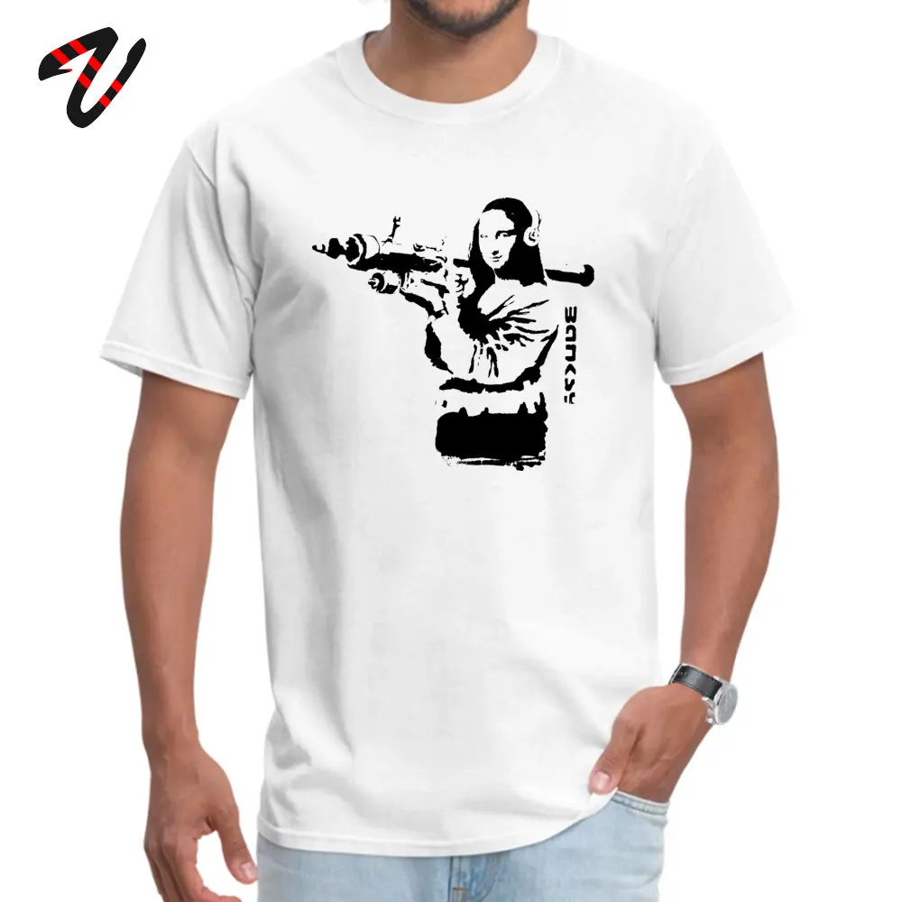Street Art T-shirt For Men Banksy Mona Lisa Tops CCCP Tee Shirts 100% Cotton Fabric Clothing O Neck Character Women Tshirt XS