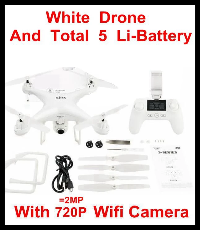 GPSwhite 2MP S20W 5B SJRC S20W gps Трансмиссия Радиоуправляемый Дрон Квадрокоптер вертолет с HD Wifi камерой VS s30w s70w f11 z5 syma x8pro Радиоуправляемый Дрон - Цвет: GPSwhite 2MP S20W 5B