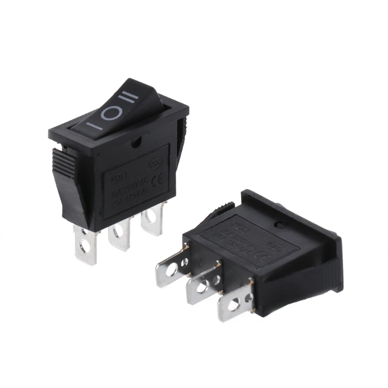 5 шт. x AC 16A/250 В 20A/125 3 контактный SPDT вкл. ВЫКЛ. позиционный рокер для лодки|switch