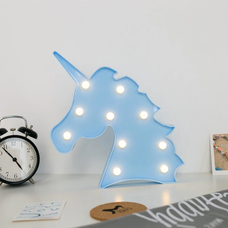 3D LED украшения для ночной вечеринки Фламинго/ананас/кокосовое дерево/единорог